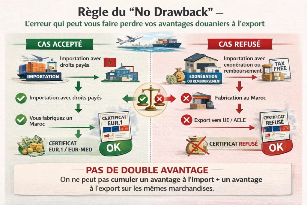 Règle de no drawback